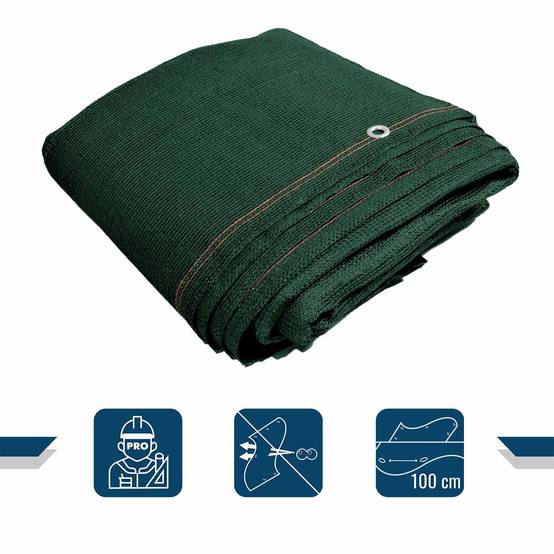 Brise Vue Vert 1 x 5 m 220BV - Haute Performance - Brise vent occultant - Pare vue pour terrasse, jardin et balcon TECPLAST - Image 2