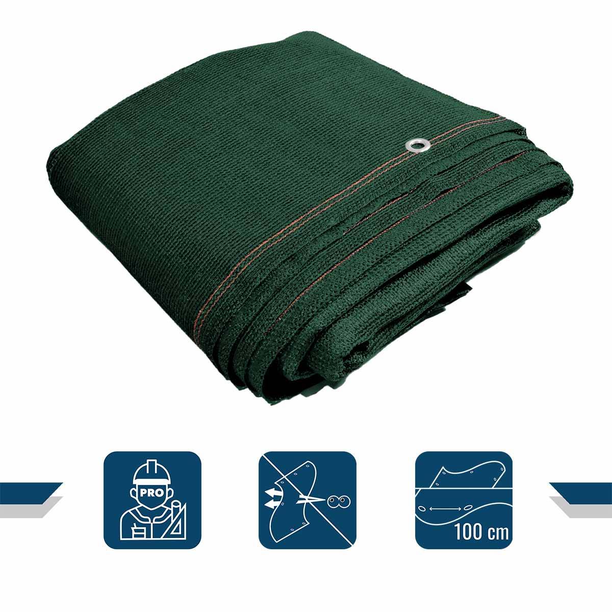 Brise Vue Vert 1 x 5 m 220BV - Haute Performance - Brise vent occultant - Pare vue pour terrasse, jardin et balcon TECPLAST - Imagen 2