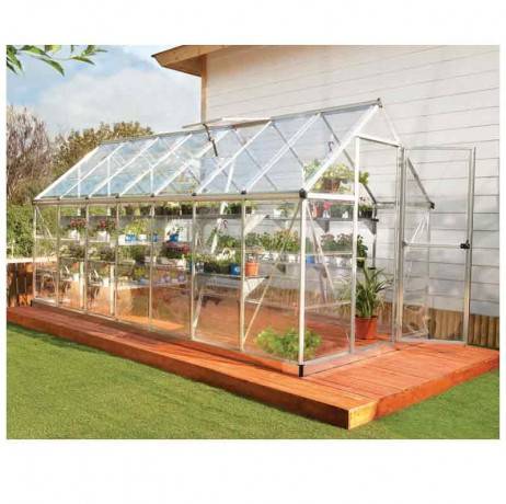 Canopia - Serre de jardin en polycarbonate Harmony 7,95 m², Couleur Argent, Ancrage au sol Oui - Imagen 2
