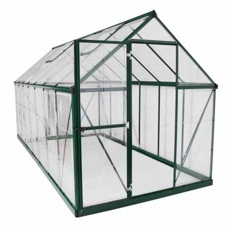 Canopia - Serre de jardin en polycarbonate Harmony 7,95 m², Couleur Argent, Ancrage au sol Oui - Imagen 3