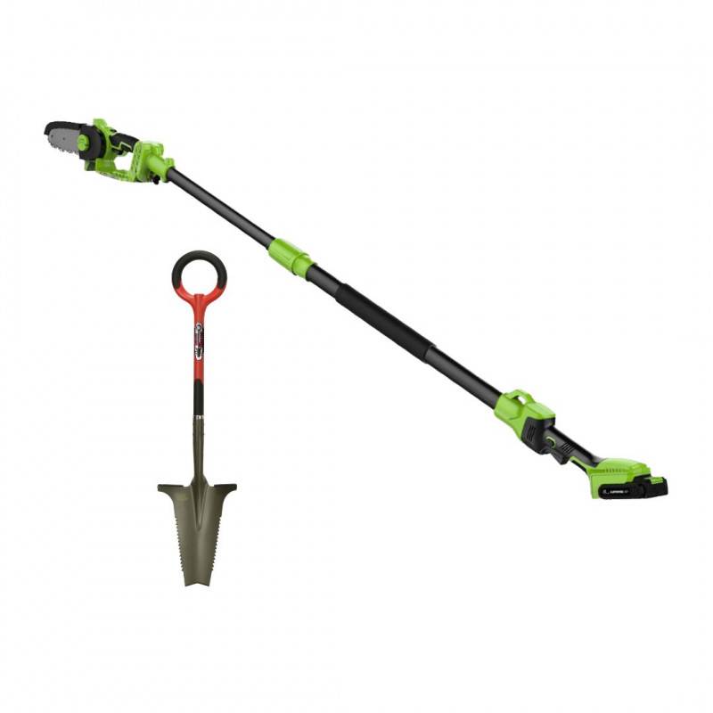 ROOTSLAYER | PACK tronçonneuse 2en1 + RootSlayer | Tronçonneuse électrique | Manche télescopique | Outils multifonctions jardin- VENTEO - Image 1