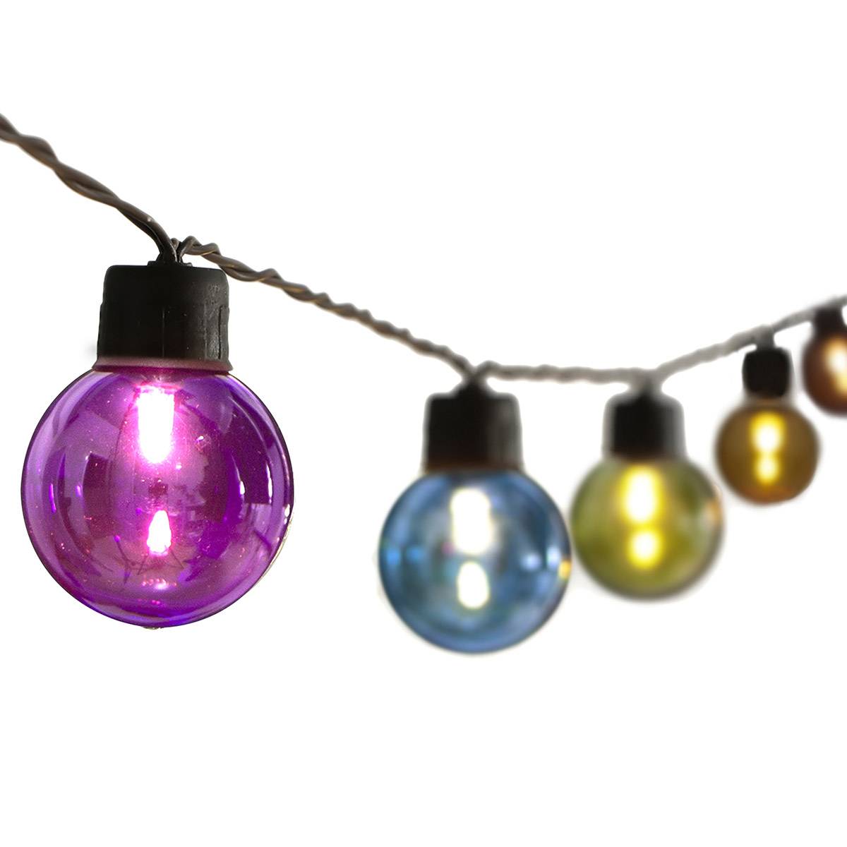Guirlande lumineuse solaire 40 ampoules de couleurs - Cémonjardin - Imagen 1