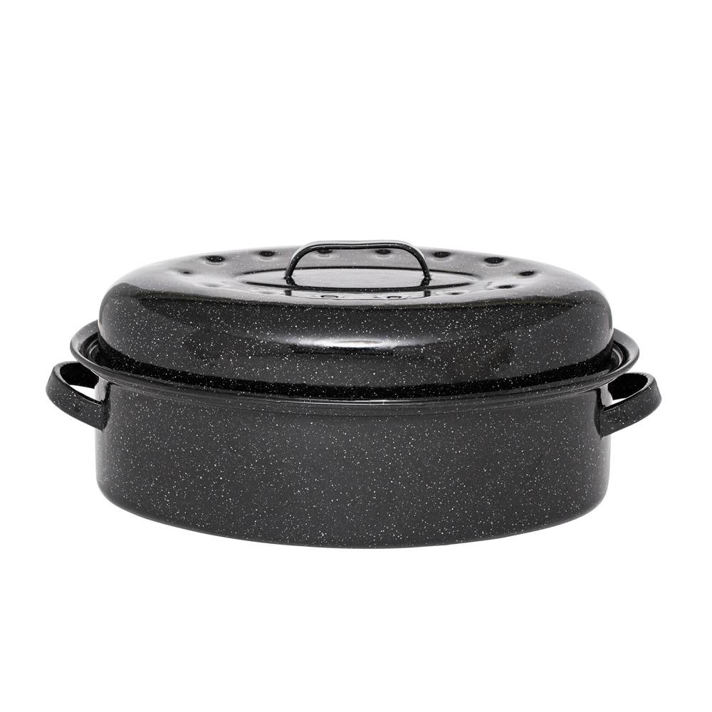 Roaster ovale couvert 46x32 cm - Image 1