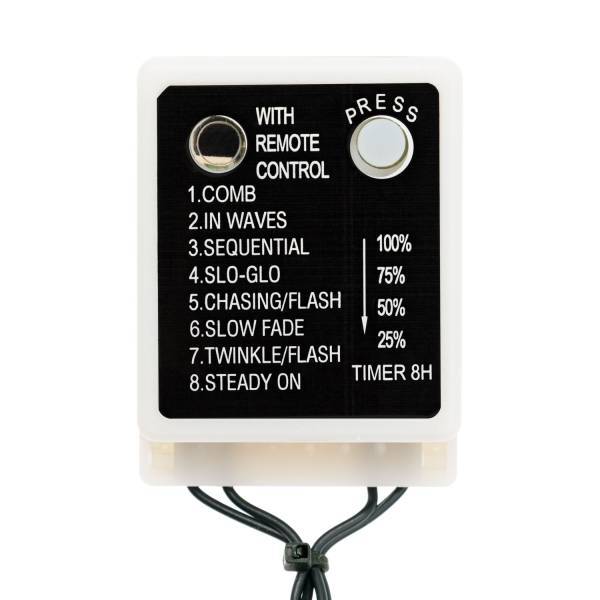 Lotti - Guirlande extérieure 50m 500 LED Diamant multicolore 8 jeux dimmable télécommande câble vert Lotti - Imagen 5
