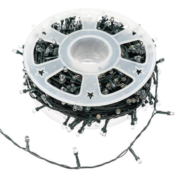 Lotti - Guirlande extérieure 50m 500 LED Diamant multicolore 8 jeux dimmable télécommande câble vert Lotti - Imagen 8