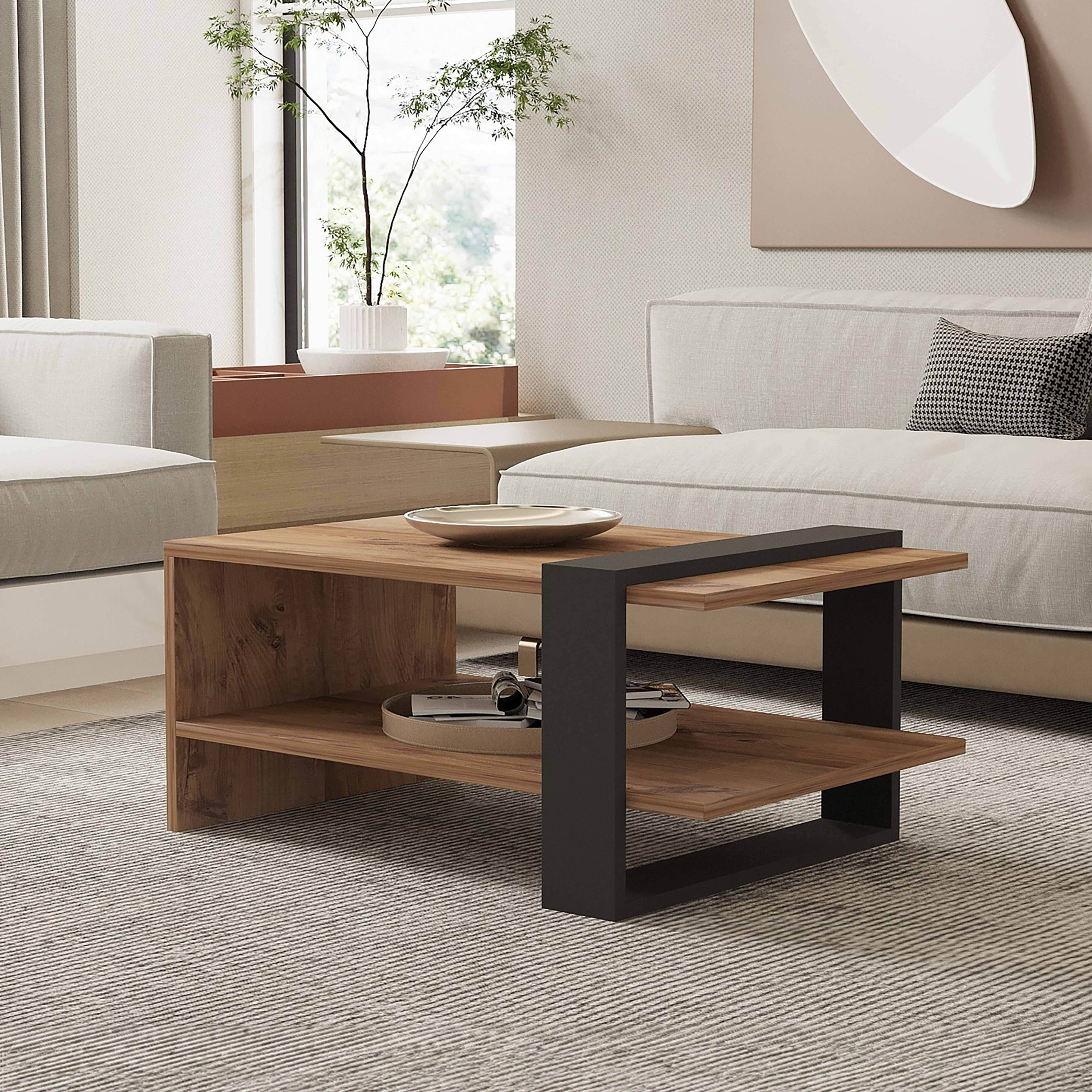 Oviala - Table basse rectangulaire effet bois - Oviala - Imagen 2