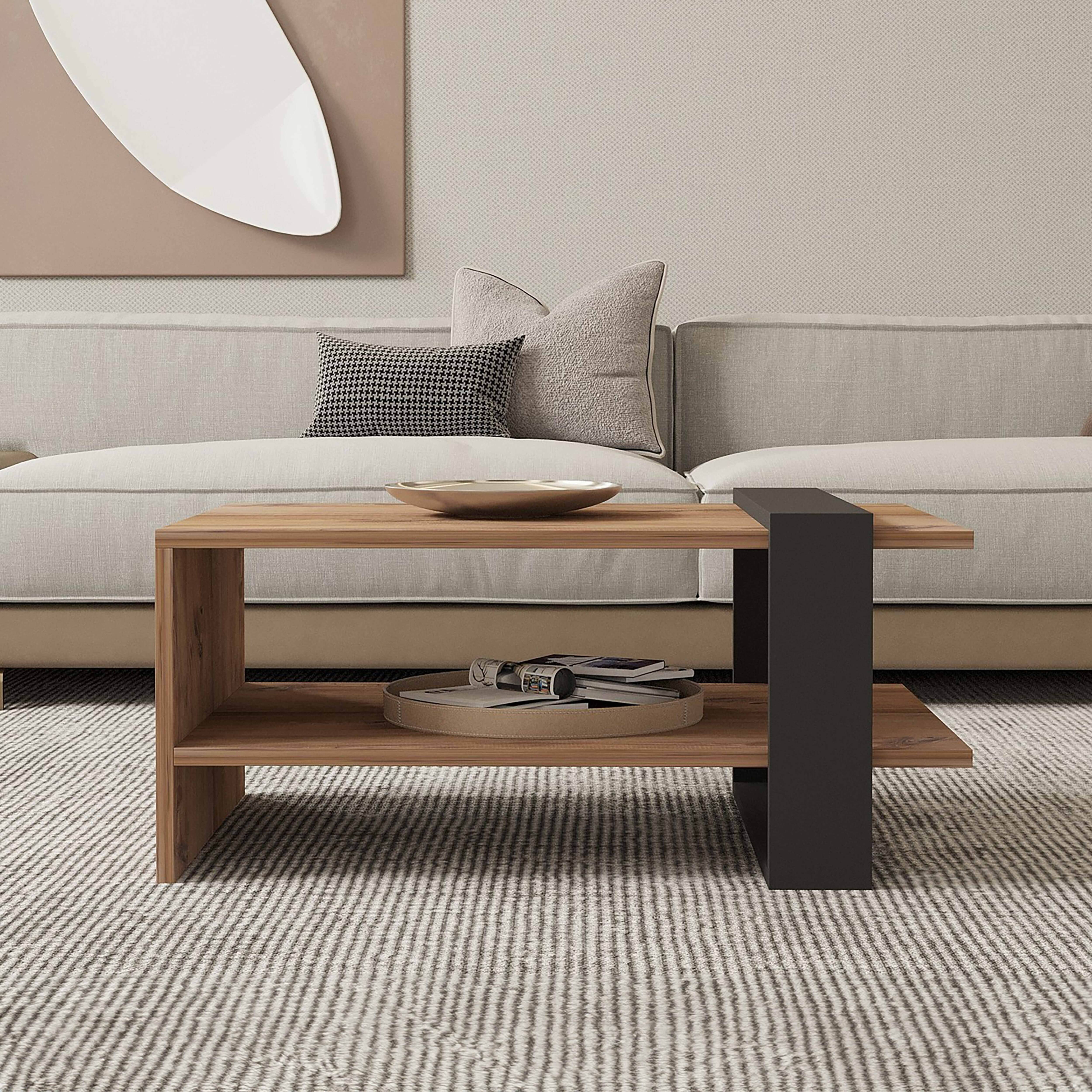 Oviala - Table basse rectangulaire effet bois - Oviala - Imagen 4
