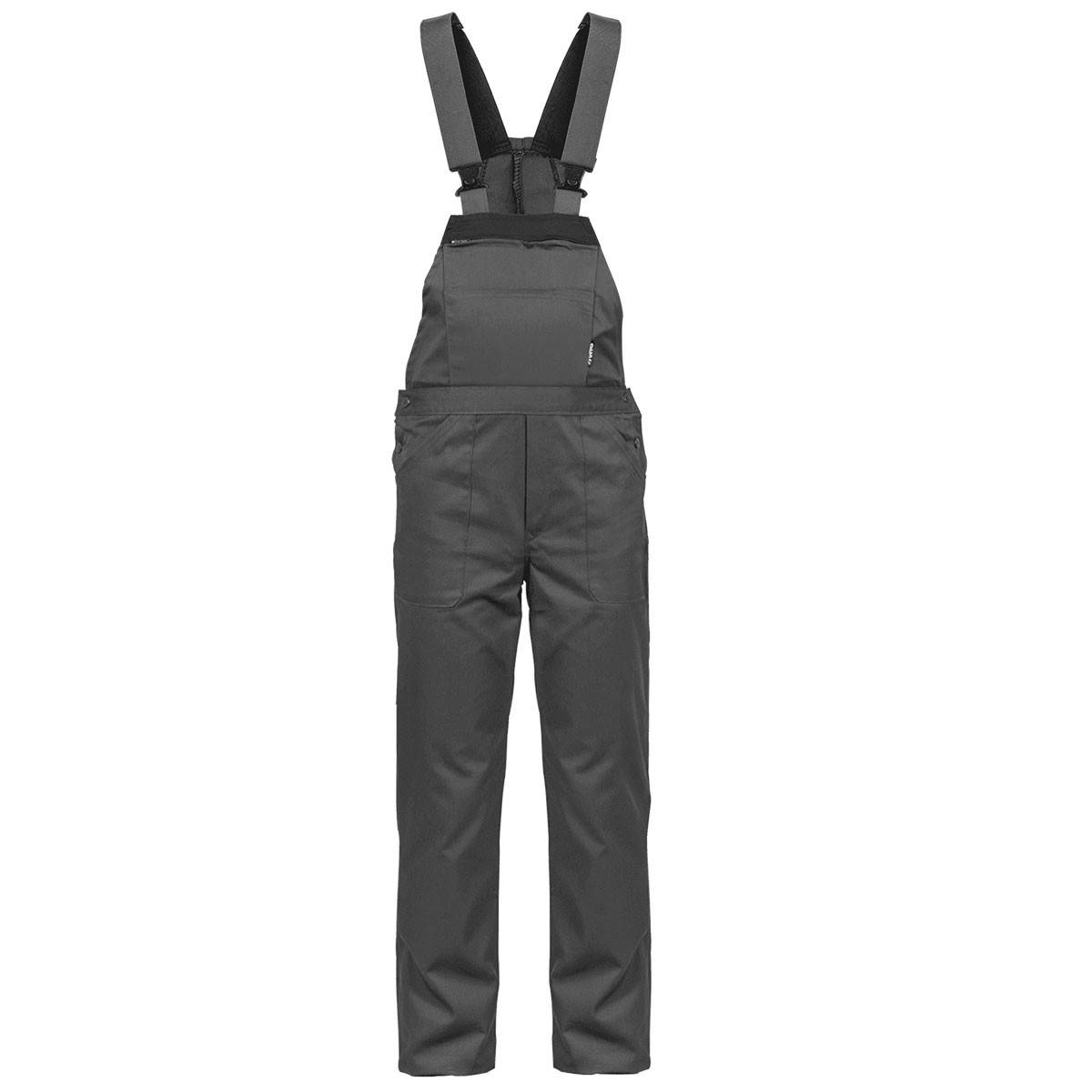 Salopette de travail Gris Noir Taille 50 Polyester / Coton 7 poches Sangles épaules reglables VITO - Imagen 1