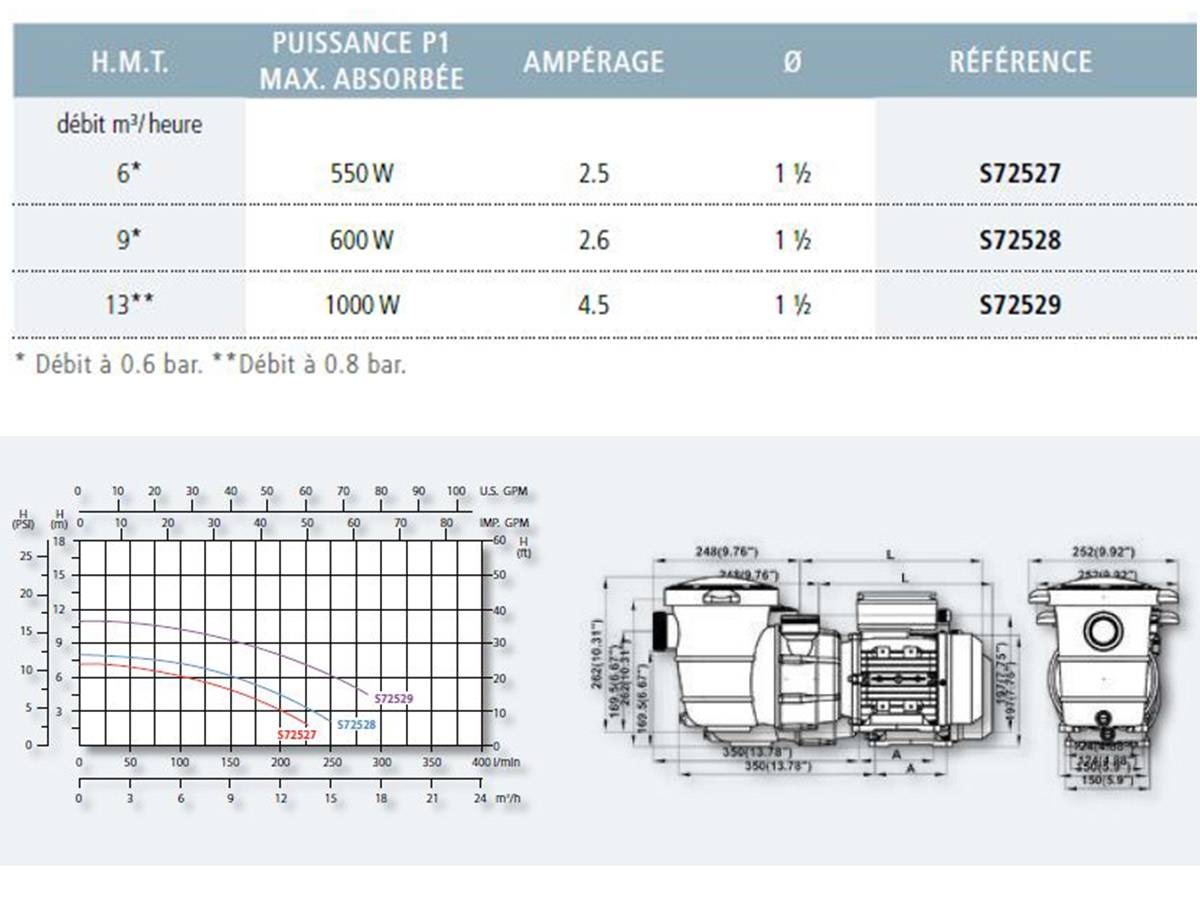 Aquazendo - Pompe Eco 1 CV / 15 m³/h Mono - AquaZendo - Imagen 2