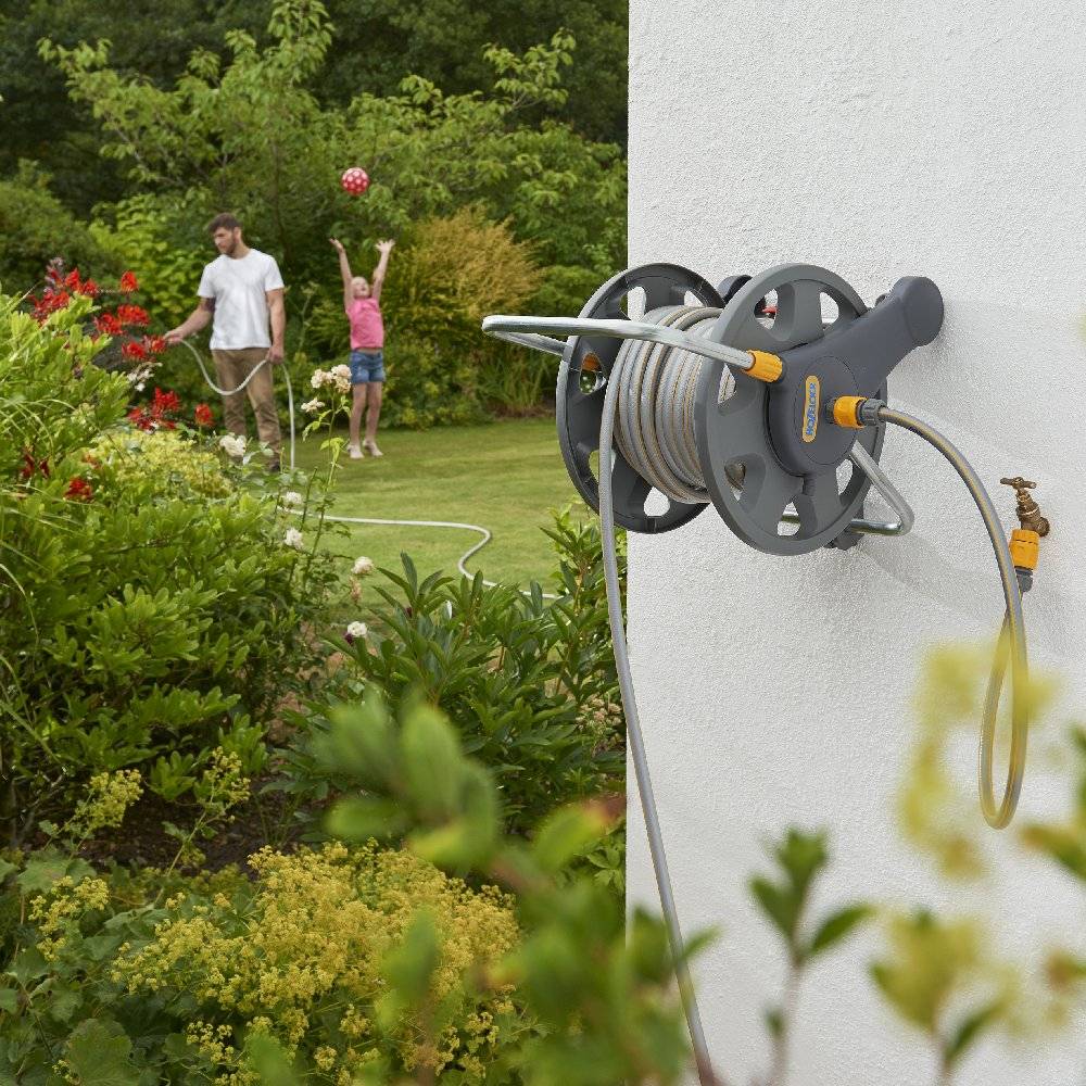 Hozelock - Dévidoir deux en un fixation murale/portable enroulement manuel avec tuyau 25 m HOZELOCK - Imagen 2