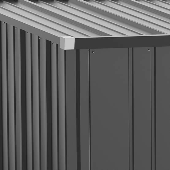 Abri Jardin Métal Acier Galvanisé Toit Pente Rangement Outils 1,34m² Noir - ComfortXL Outdoor Living - Image 7
