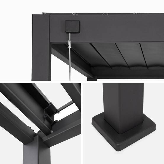 sweeek - Pergola Bioclimatique gris anthracite – Triomphe – 3x4m. aluminium. à lames orientables | sweeek - Image 7