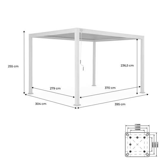 sweeek - Pergola Bioclimatique gris anthracite – Triomphe – 3x4m. aluminium. à lames orientables | sweeek - Image 4