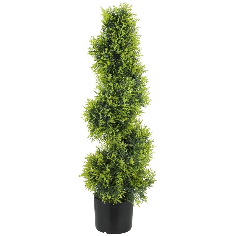 Topiaire Cyprès Artificiel 50 Cm Résistant UV – Idéal Jardin, Terrasse, Porche Extérieur & Intérieur