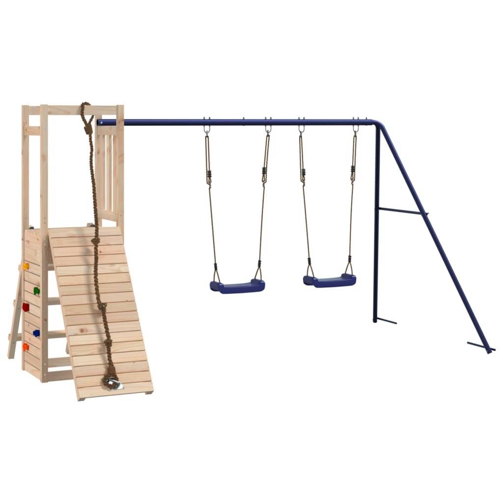 Helloshop26 - Aire de jeux d'extérieur balançoires portiques robuste jeux jardin 308 x 184 x 169 cm bois de pin massif - Imagen 1