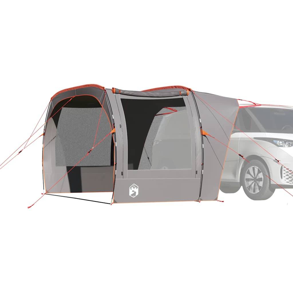 Abri de Coffre pour Voiture Auvent en Polyester Imperméable pour Van et SUV Gris et Orange – ComfortXL Outdoor Living - Image 1