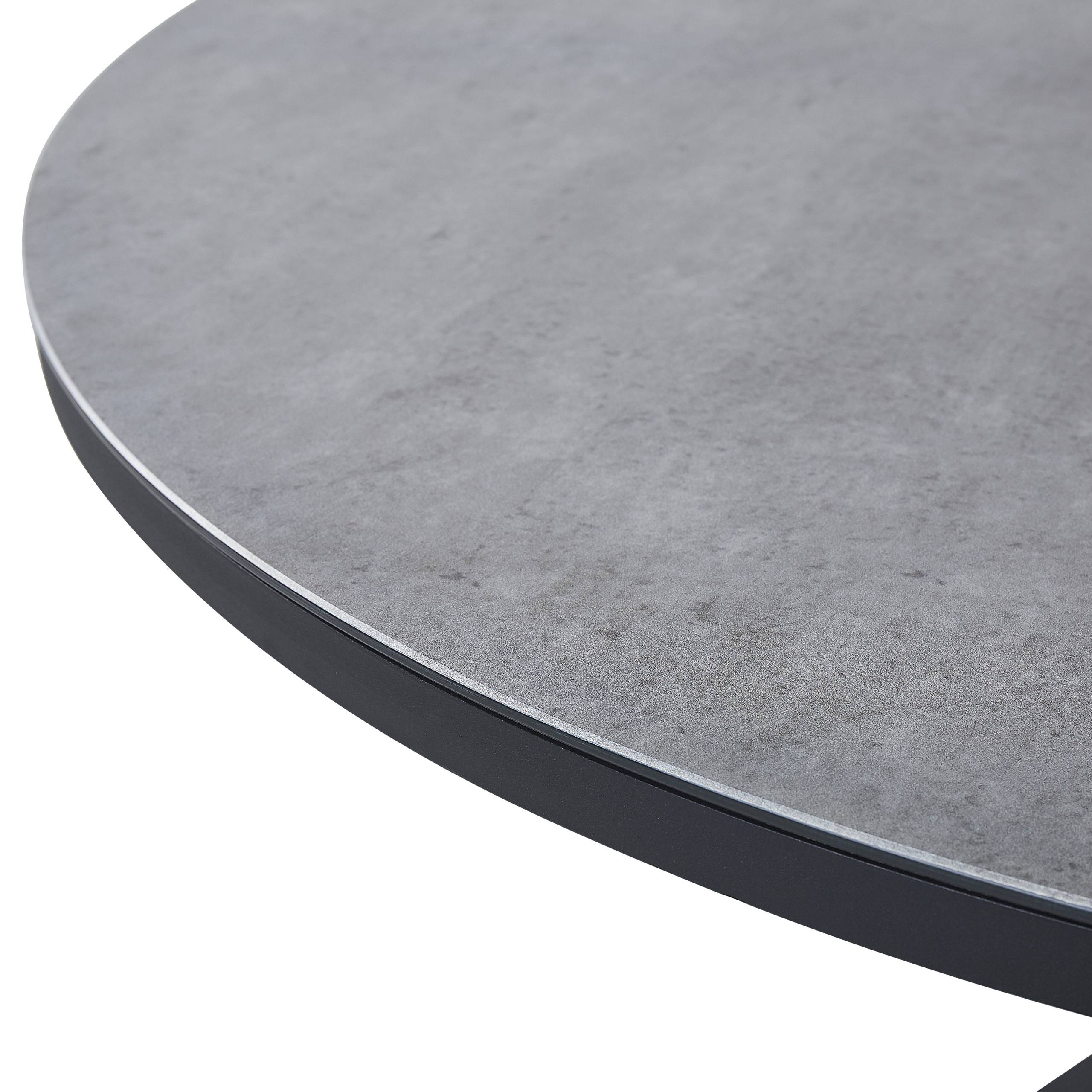 Beliani - Set de salle à manger, 4 Personnes Aluminium Gris/noir MALETTO/GROSSETO - Beliani - Imagen 6