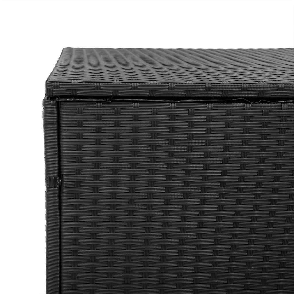 Coffre de Rangement Jardin Résine Tressée Étanche Anti-UV avec Vérin pour Balcon Terrasse Noir 110x50x58 cm – ComfortXL Outdoor Living - Image 8