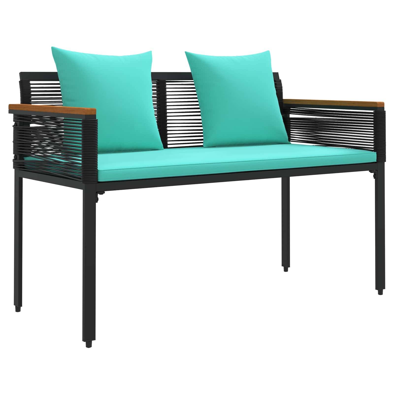 Vidaxl - Ensemble de meubles d'extérieur Noir et turquoise polyrotin vidaXL 42025230 - Image 6