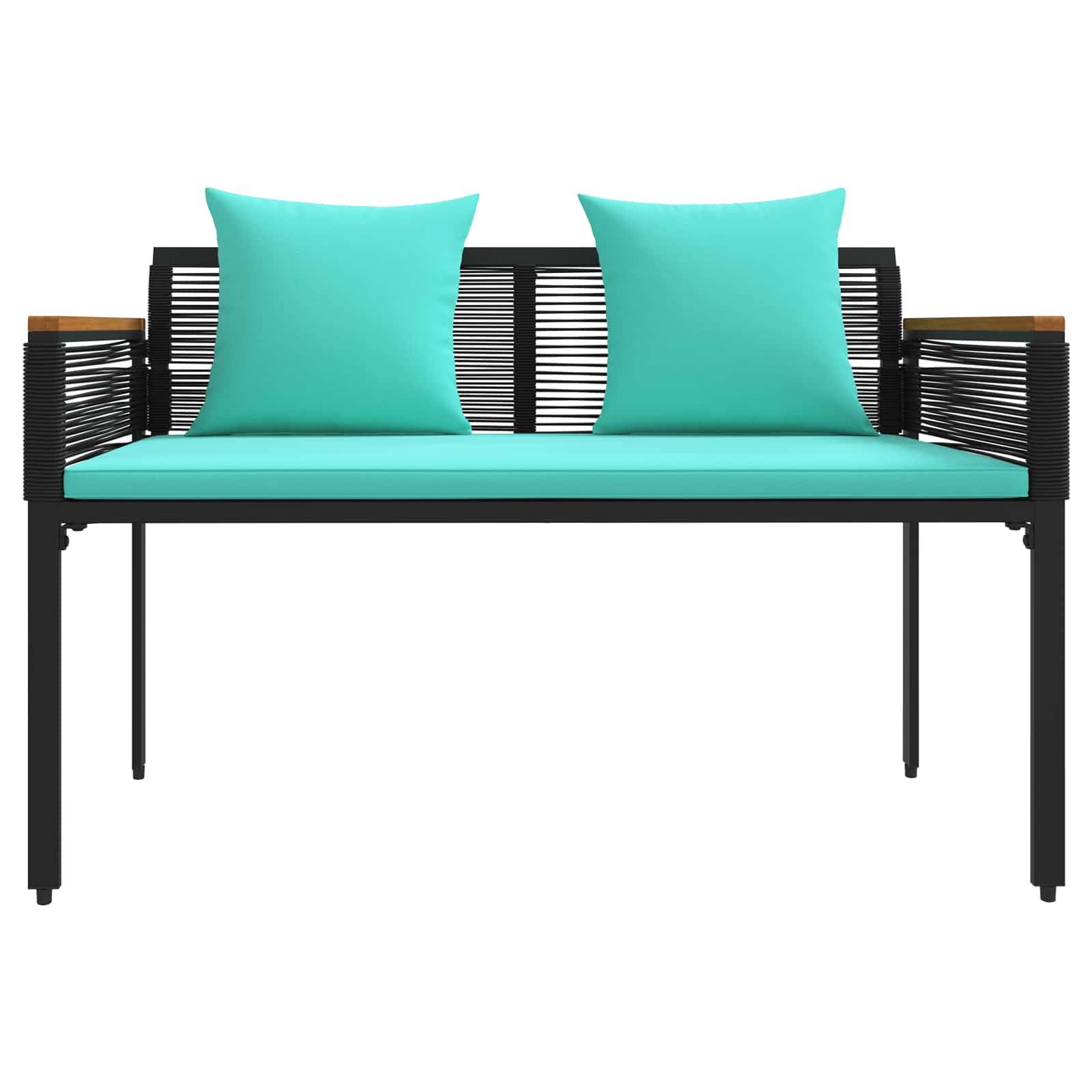 Vidaxl - Ensemble de meubles d'extérieur Noir et turquoise polyrotin vidaXL 42025230 - Image 9