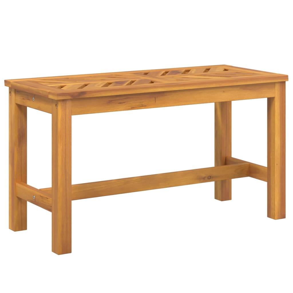 Helloshop26 - Banc de jardin meuble de patio d'extérieur terrasse 80 x 35 x 45 cm bois massif d'acacia - Imagen 1