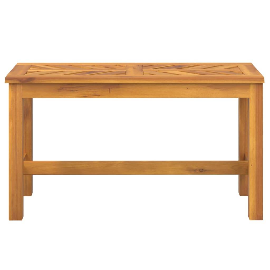 Helloshop26 - Banc de jardin meuble de patio d'extérieur terrasse 80 x 35 x 45 cm bois massif d'acacia - Imagen 2