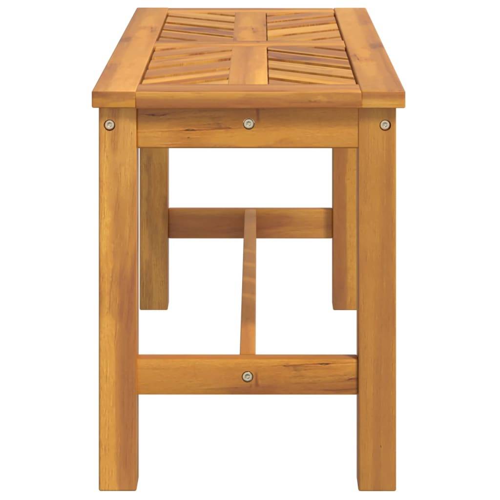 Helloshop26 - Banc de jardin meuble de patio d'extérieur terrasse 80 x 35 x 45 cm bois massif d'acacia - Imagen 3