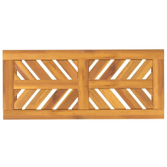 Helloshop26 - Banc de jardin meuble de patio d'extérieur terrasse 80 x 35 x 45 cm bois massif d'acacia - Imagen 4