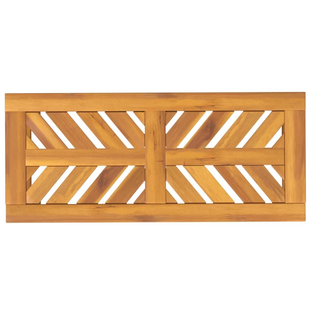 Helloshop26 - Banc de jardin meuble de patio d'extérieur terrasse 80 x 35 x 45 cm bois massif d'acacia - Imagen 4