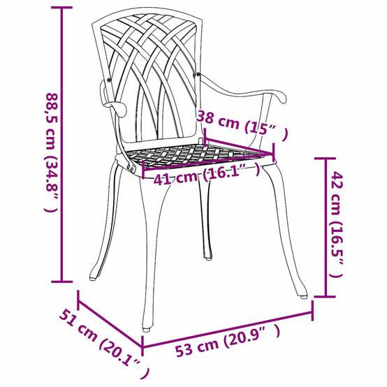 Chaise bois composite 1 places aluminium bronze - Prolenta premium p3116.0 - Image 10