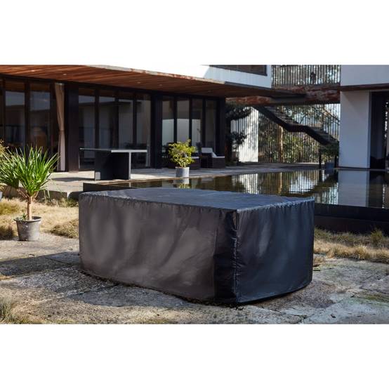Salon de jardin 6 places marron-blanc + housse de protection MIAMI - Image 6