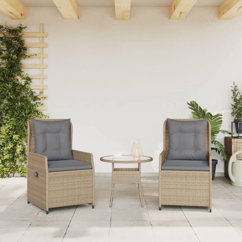 Prolenta Premium - Chaises de jardin rotin beige 55 x 60 x 93 cm - Prolenta premium p3137.1 - Image 3