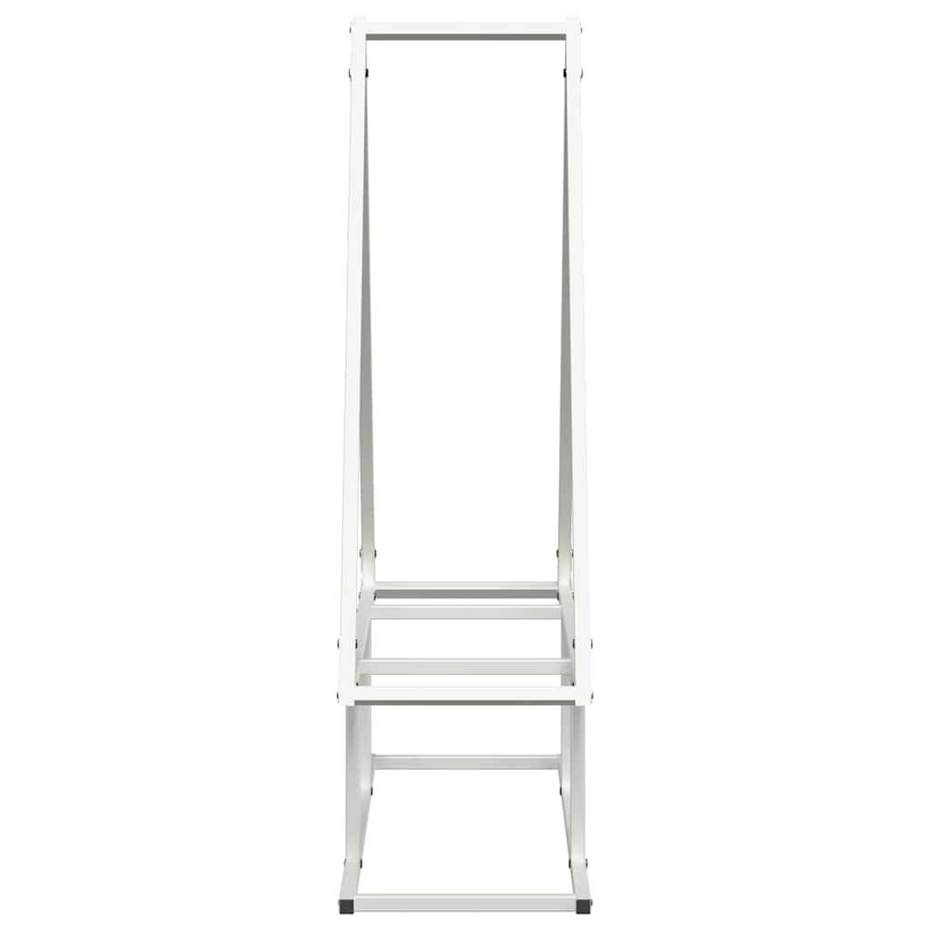 Range-bûches acier robuste pour cheminée intérieur & extérieur Blanc 80x90cm – ComfortXL Outdoor Living - Image 6