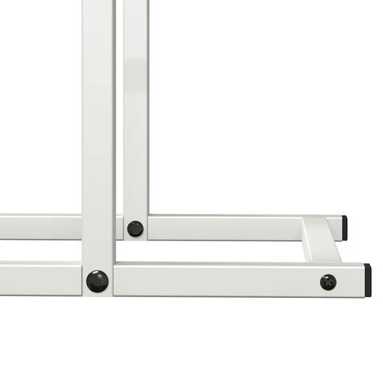 Range-bûches acier robuste pour cheminée intérieur & extérieur Blanc 80x90cm – ComfortXL Outdoor Living - Image 8