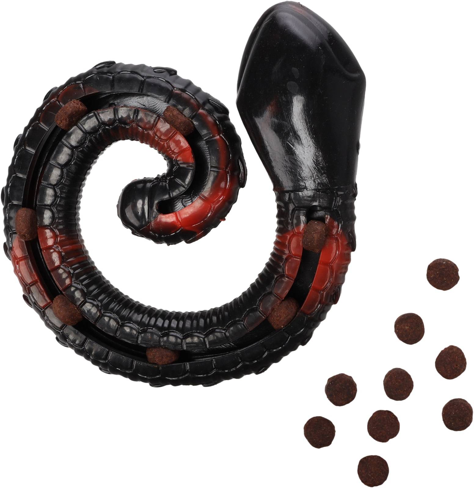 Eden - Jeu de fouille pour chien a remplir 17 cm Serpent Sneaky rouge et noir - Image 2