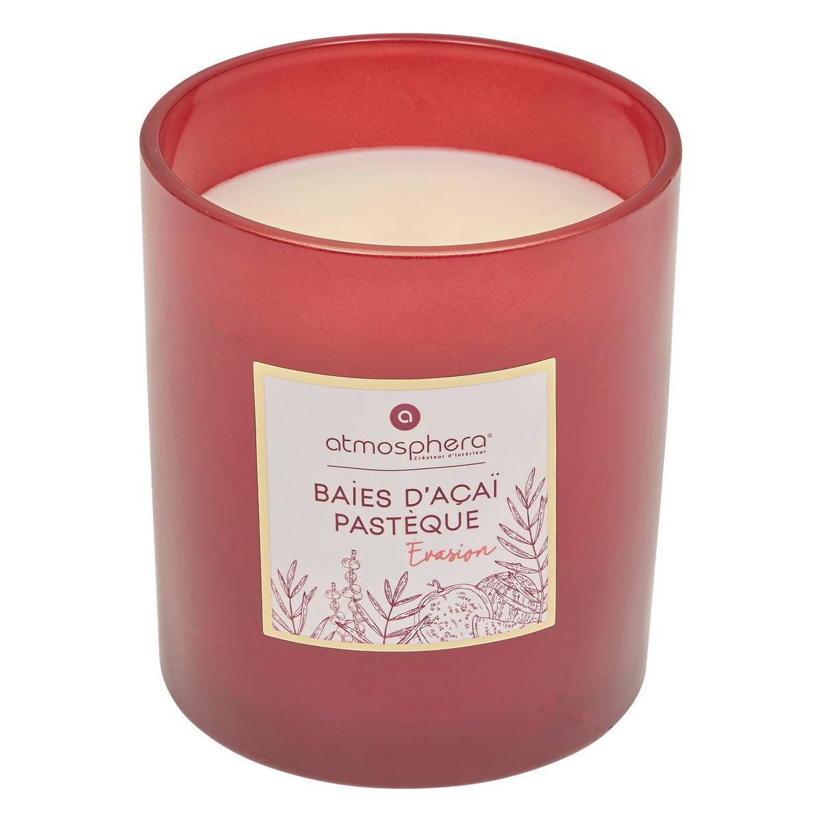 Atmosphera - Bougie parfumée Maël 190g pot verre baies d'acai et pastèque - Atmosphera Créateur d'intérieur - Image 1