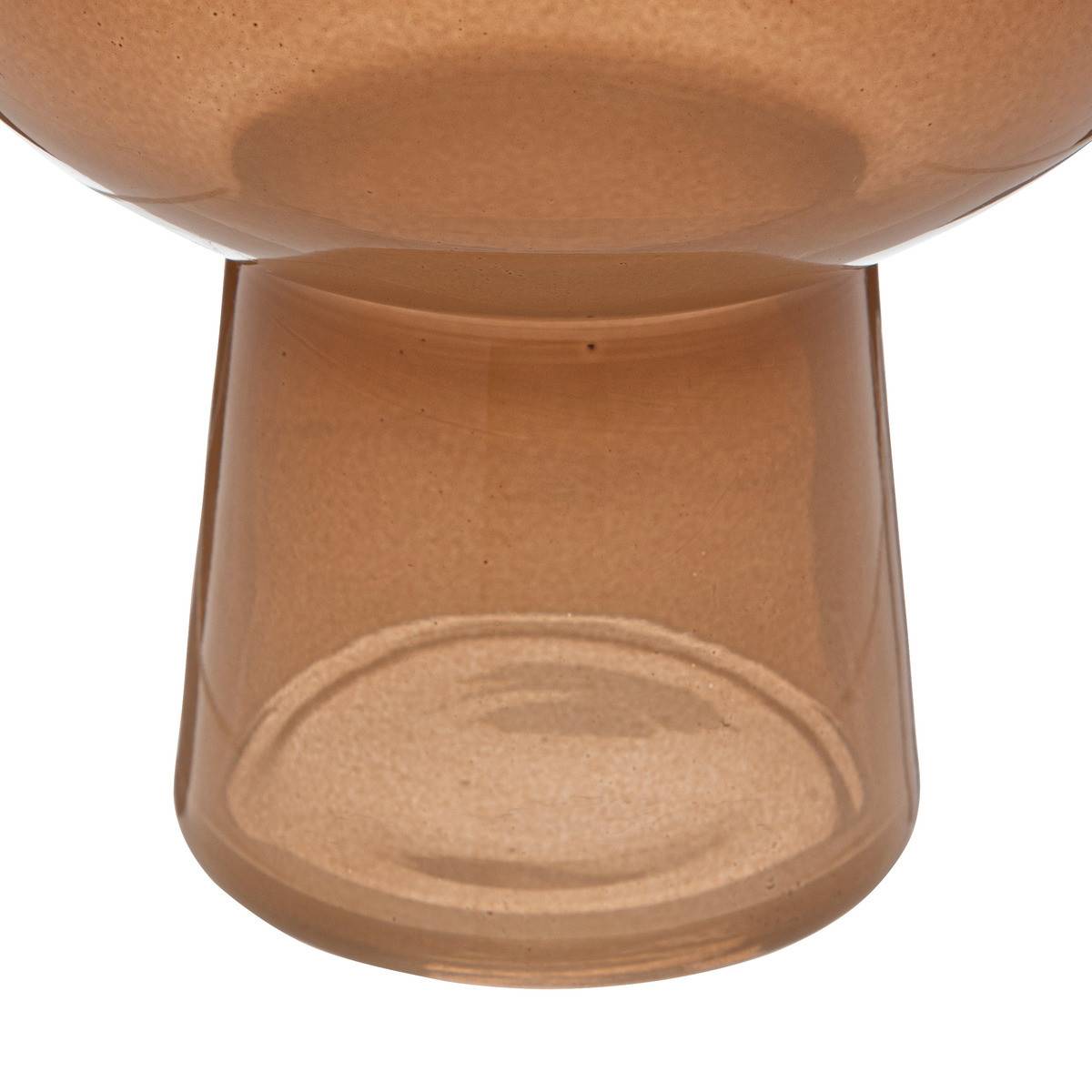 Vase boule et conique en verre Ambre H 29,5 cm - Imagen 2