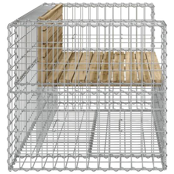 Maison Chic - Banc de jardin - Banc d'extérieur - Banquette design gabion 143x71x65,5cm bois de pin imprégné - Imagen 4