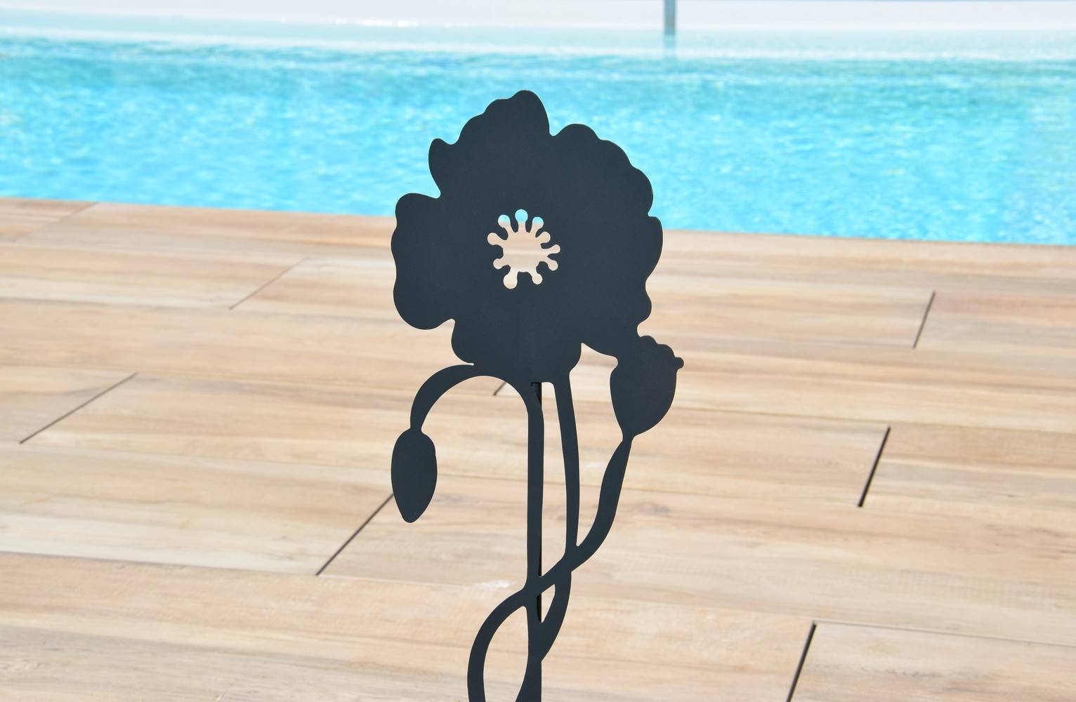 Louis Moulin - Déco en métal à planter Coquelicot - 22x70 cm - anthracite Louis Moulin - Image 3