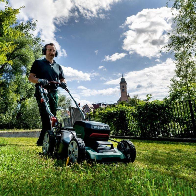 Metabo - Tondeuse 36-18 V RM 36-18 LTX BL 46 - 2 x 5,2 Ah Li-Power, ASC 145 Metabo - Imagen 5
