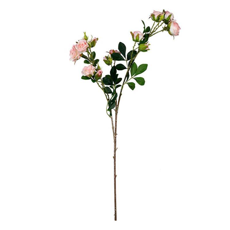 Rosier Artificiel Rose Poudré Haute Tige 75cm - Image 2