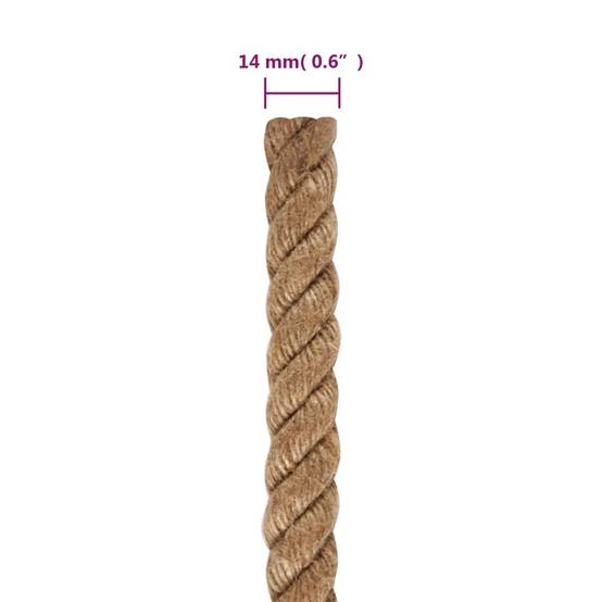 Corde de jute 50 m de long 14 mm d'épaisseur Maison Chic - Image 6