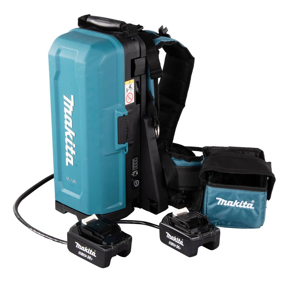 Makita - Support Dorsal pour 4 Batteries 18V Li-Ion - MAKITA - AVEC Adaptateur 2 X 18V -191A64-2 - Imagen 3