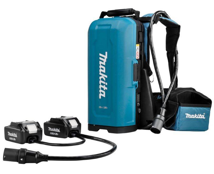 Makita - Support Dorsal pour 4 Batteries 18V Li-Ion - MAKITA - AVEC Adaptateur 2 X 18V -191A64-2 - Imagen 1