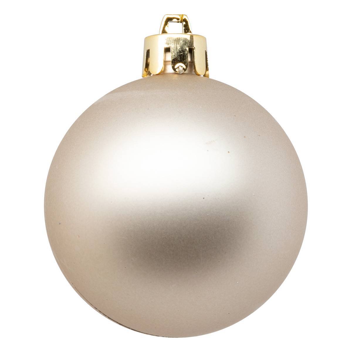 Fééric Lights & Christmas - Boule de Noël plastique 60mm x9 nude - Atmosphera Créateur d'intérieur - Imagen 2
