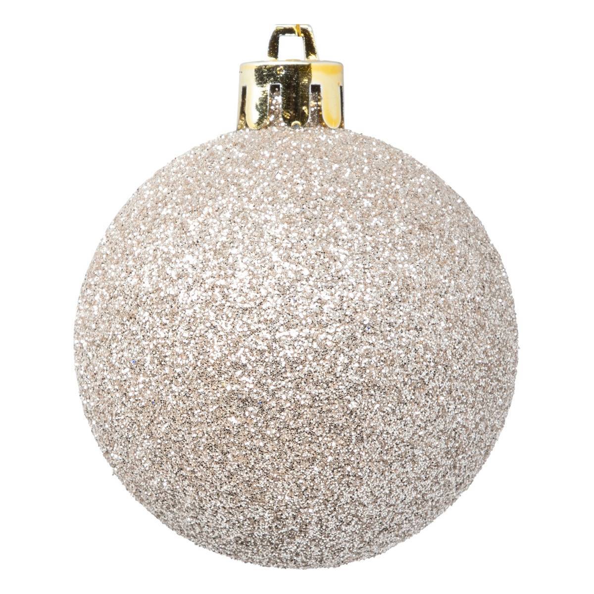 Fééric Lights & Christmas - Boule de Noël plastique 60mm x9 nude - Atmosphera Créateur d'intérieur - Imagen 4