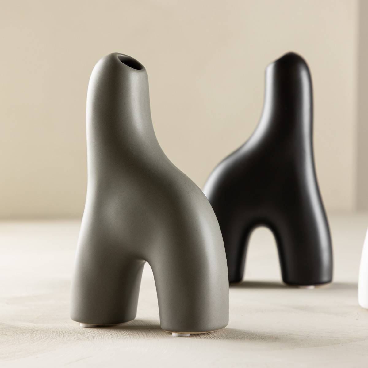 Venture Home - Vase en grès Aya Gris foncé - Imagen 10