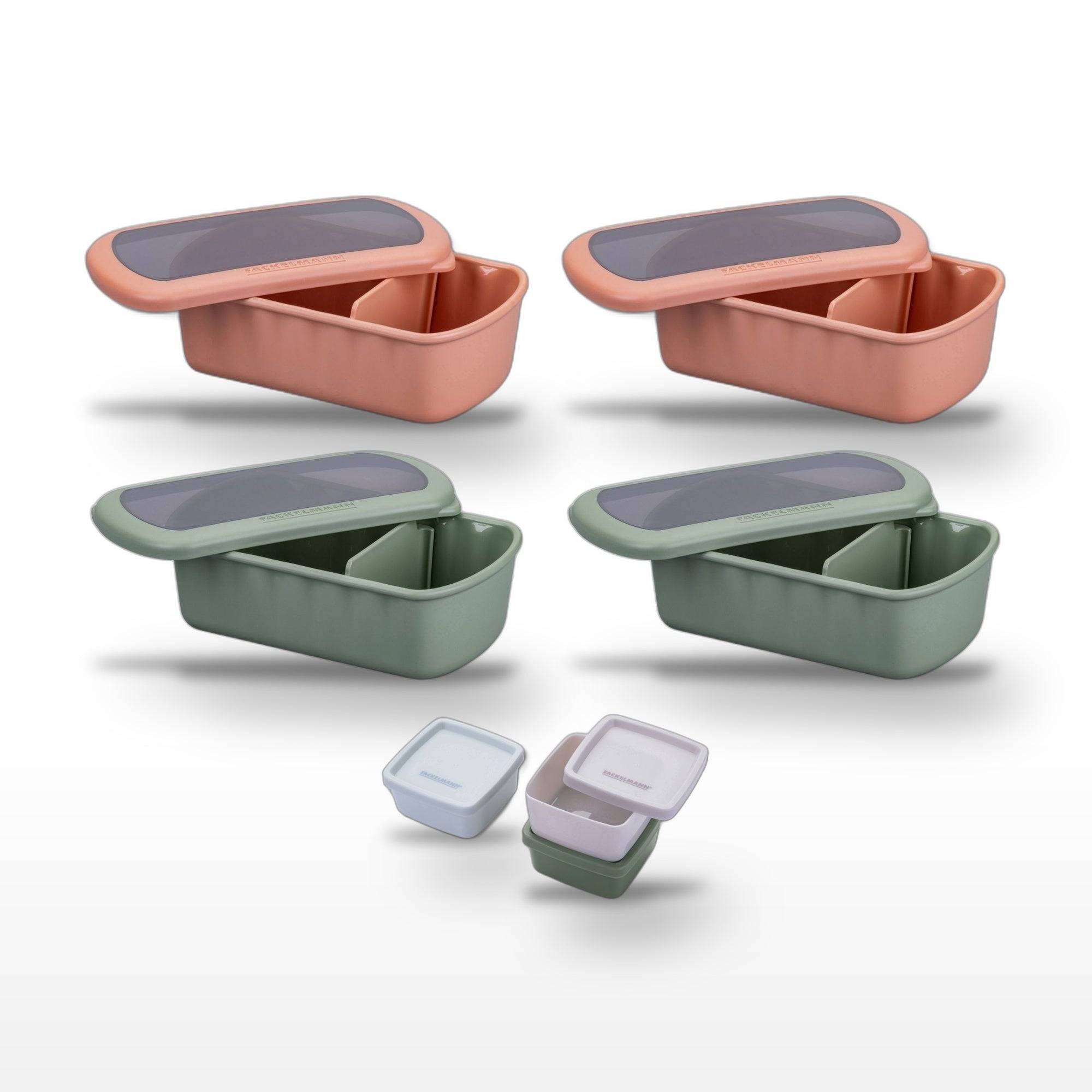 Lot de 4 lunch box 1L avec 3 boîtes à sauce Fackelmann Storage - Image 1