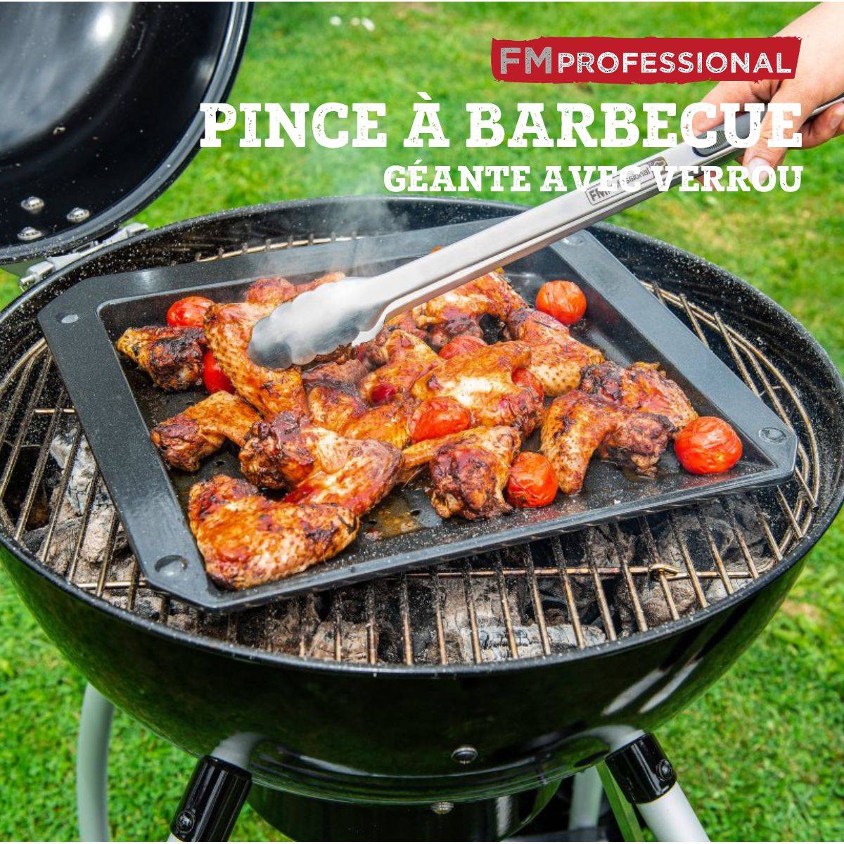 Pinces de Cuisine Professionel Pince BBQ,Barbecue Ustensile de Cuisine en INOX, Idéal pour Servir avec Silicon Chefs, Pince pour Rôti,Viande Grillée, Patisserie,Biscuit - 3 Pack