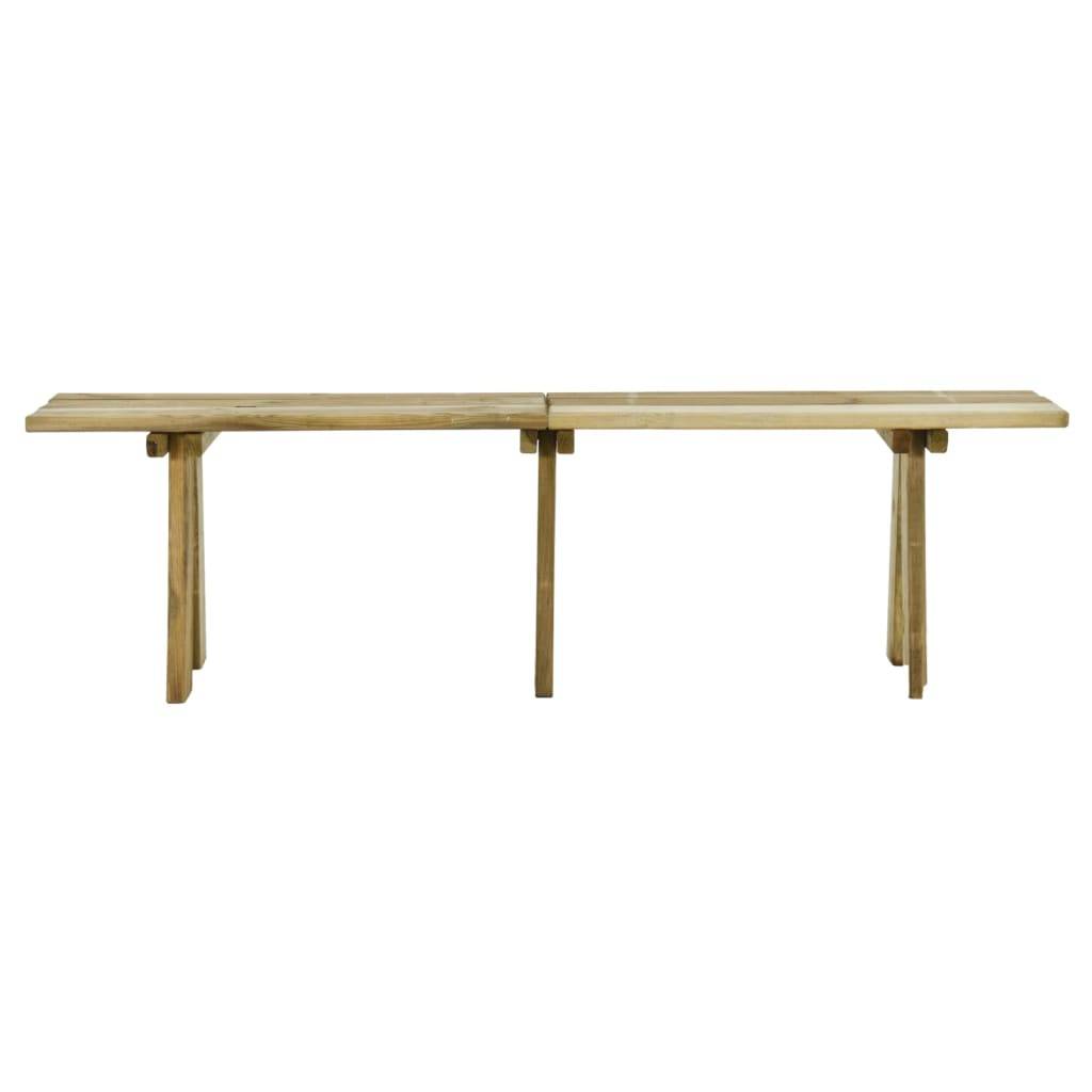 Helloshop26 - Banc de jardin meuble de patio d'extérieur terrasse 160 x 38 x 45 cm bois de pin massif imprégné - Imagen 2